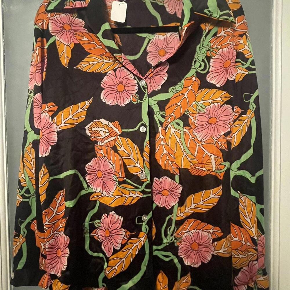 Vintage 1970’s Psychedelic Glam Disco Blouse Top